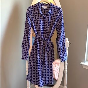 Motherhood Maternity blue shirt dress with belt